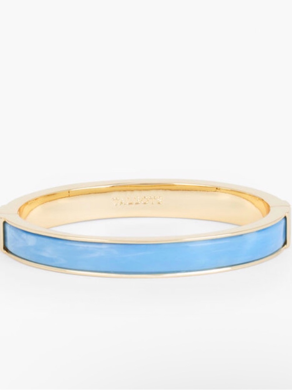 Talbots Blue Enamel Gold-Tone Bangle Bracelet - Magnetic Closure
